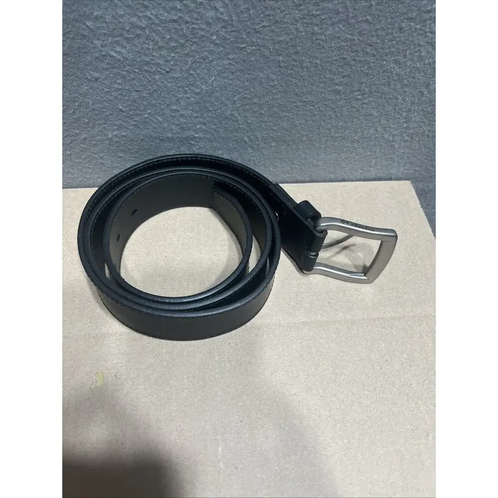 Columbia Sportswear Company Black Double Loop Leather Belt Mens Size L 38-40